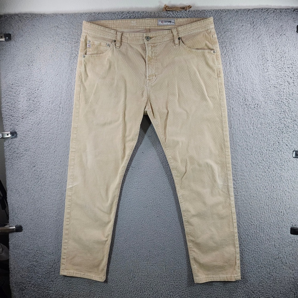 AG Adriano Goldschmied Tellis Modern Slim Corduroy Pants Tan 38x30
